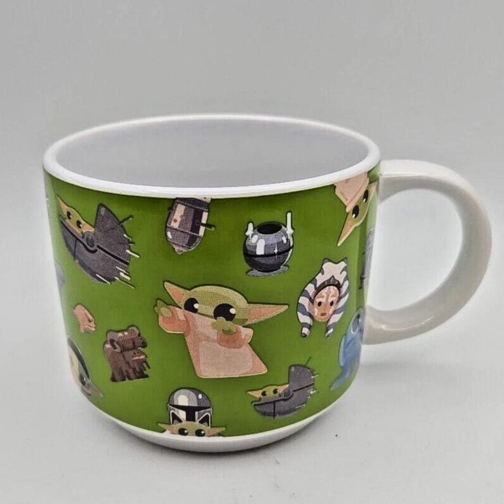 Star Wars Mandalorian Green Grogu Baby Yoda Galerie Coffee Tea Mug cup 12 oz EUC